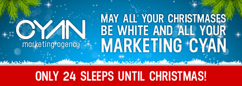 Cyan Christmas greeting