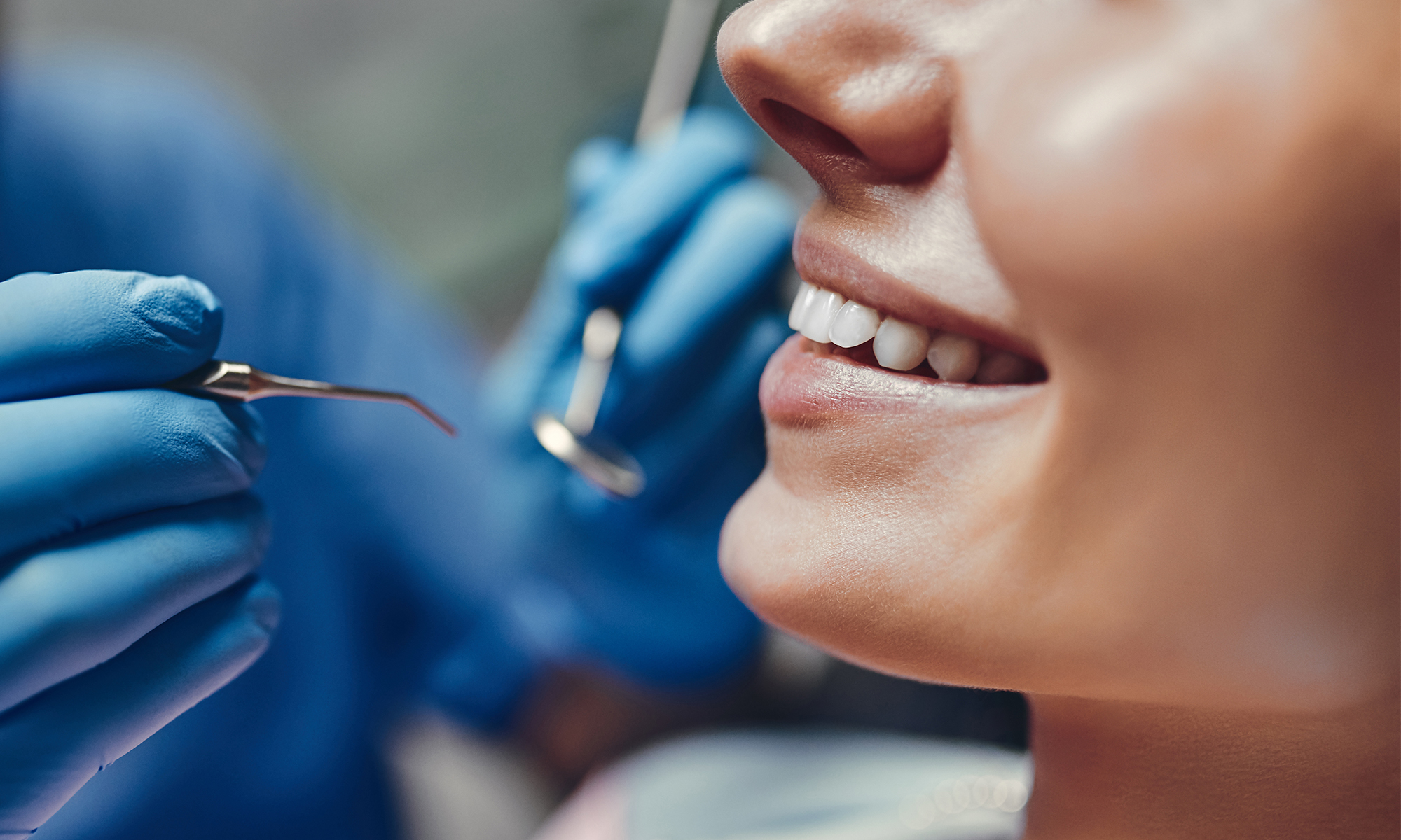 Woman in dental clinic